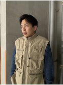 大人メンズカット/メンズショート/毛流れパーマ