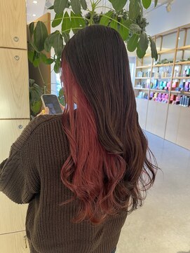 アドラーブル 万代店 (adorable) 10代20代/大人可愛い/インナーカラー/チェリーレッド