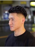 メンズカットメンズパーマニュアンスパーマフェードカット[立川]