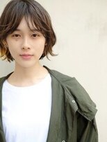 テテコケット(tete coquette)&nbsp;『真通知弘』ポイントカラーで遊ぶカジュアルボブスタイル