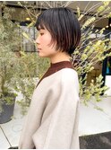 顔まわりレイヤー×ショートボブ