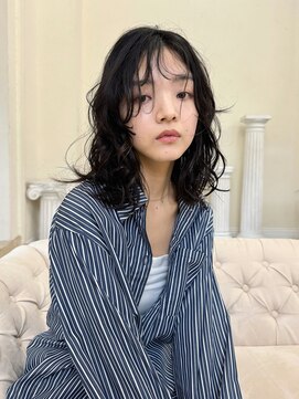 アクト(ACT) 大人ロブ/ニュアンスパーマ/顔周りカット