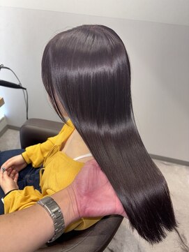 サロウィン 大宮Crest店(SALOWIN) 大人ガーリー縮毛矯正　髪質改善　暗めカラー