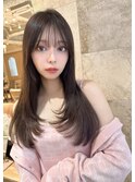 イヤリングカラー 縮毛矯正 韓国風 ダブルカラー 髪質改善5701