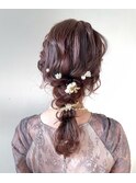編みおろしヘアアレンジ