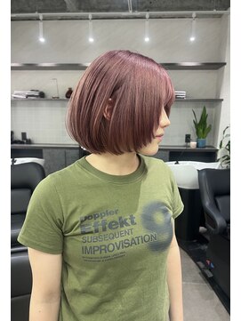 トーン(tone) ボブレイヤー×ピンクベージュ