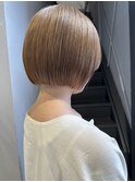 透明感カラーダブルカラーブリーチミルクティーベージュ