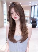 レイヤーカット/顔まわり/韓国ヘア/小顔/20代30代大人かわいい