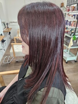 ヘアーウィンクルム(HAIR VINCULUM) ラベンダーピンク×レイヤーカット