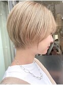 三鷹吉祥寺顔まわりレイヤー丸みショート小顔美人ボブ前下がり