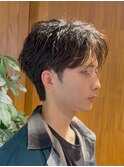 武蔵小杉緩め大人パーマシャドウパーマニュアンスセンターパート