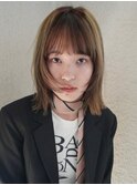 ボブウルフ/顔まわりレイヤー/外はねボブ/ぱつっとカット