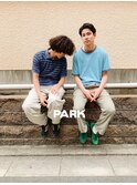 メンズショートツイストスパイラルパーマ七三分け刈り上げなし