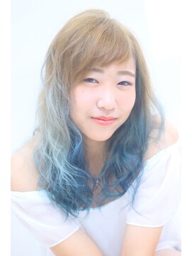 フォルテ 掛川店 サファイアグラデーション【掛川　美容室　デザインカラー】