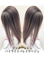 トルネード(TORNADO)&nbsp;外国人風ハイライトバレイヤージュ ピンクアッシュカラーM323