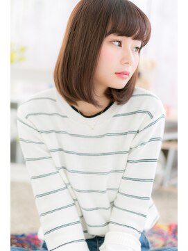 ミック ヘアアンドメイク アップ 駒込店(miq Hair&Make up) ダークグレージュ前下がりボブで大人ガーリーフレンチボブb1