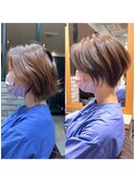 絶壁解消×くびれ×30代40代50代×ひし形大人ショートボブ永