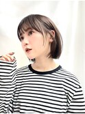 【修】20代30代40代◎透明感カラー×韓国切りぱなしボブ