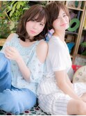 大人かわいいモテ系斜めバング小顔春パーマc5浦和20代30代40代