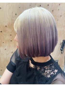 ワンバイワン(One×One) 【花菜】抜きっぱなしパープルグラデーション[ニュアンスカラー]