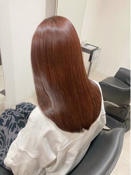 ヘアープロデュース フラックス(HAIR PRODUCE flux) 髪質改善カラー×レッドブラウン【西淀川区,尼崎駅,出来島】