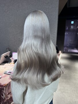 ペレ 栄店(PELE) デザインカラー/レイヤーカット/ウェットヘア/オリーブベージュ