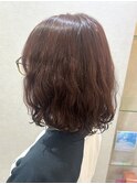 前髪カット/こなれミディ/くびれヘア/韓国ヘア/オリーブ