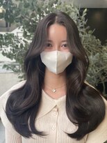 ユニ 原宿(uni) #81/韓国/韓国風/レイヤーカット/後れ毛/くびれヘア/前髪/原宿