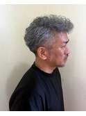 グレイパーマショート