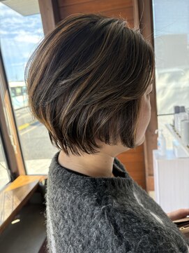 リドル ヘアー 駒生店(Riddle HAIR) ショートボブ×ハイライト
