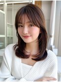 【20代30代】顔周りレイヤー/ココアベージュ/ショコラブラウン