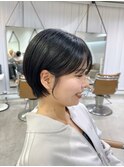 骨格補正の丸みショート×サイドバングで360°美シルエット♪