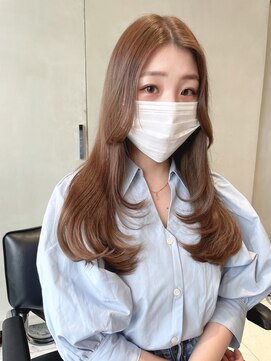 ヘアサロン ガリカ 表参道(hair salon Gallica) 【田中杏実】韓国ヘアxオレンジベージュ/まろやか暖色系カラー