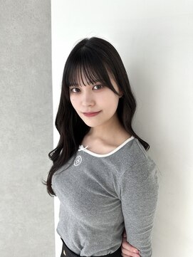 カシュカシュ 表参道(cache cache) 韓国ヘアレイヤーカット薄め前髪顔周りロングレイヤー