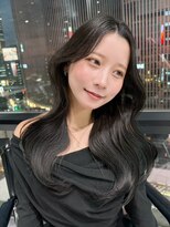 アルバム 銀座(ALBUM GINZA)&nbsp;顔周りレイヤー韓国ヘアロング似合わせカット_F21360