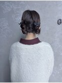 【リボンヘアツインテール】ツインポニーハーフアップカチモリ