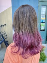 エシェル 平塚店(echelle) スモーキーカラー×ピンクグラデーション