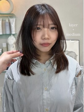 ヘアー アイス カンナ(HAIR ICI Canna) レイヤーカット/ハッシュカット/韓国ヘア／春ヘア