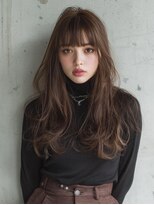 ワット 新宿店&nbsp;【小顔効果】ドーリーぱっつんバング×透明感ショコラブラウン