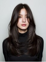 アース 天満橋店(HAIR & MAKE EARTH)&nbsp;ロングレイヤーブロンド×冬カラー×艶髪