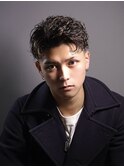 アップバング ハイライト 鹿児島メンズ