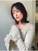 流れる顔まわりカット×透明感カラー