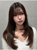 レイヤー×顔周り似合わせ#葛西#ブリーチ#ハイライト#髪質改善