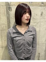 ニディ(Nide)&nbsp;ボブ｜タッセルボブ｜タイトボブ｜ワインレッド｜レッドブラウン