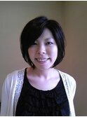 大人カッコかわいい前下がりボブ