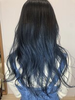 ラシックヘア 土山店(LASSIC HAIR) 【ブリーチ必須】濃厚ネイビーブルー