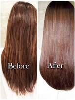 美容室 ファクト(fact)&nbsp;大人フェミニン☆透明感オレンジベージュ×艶感ストレート