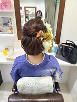 訪問着でイベントヘアセット