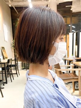 ミィ 浦和(mee) 【mee.】ユウ　Aラインボブ　マロンベージュ　ボブ