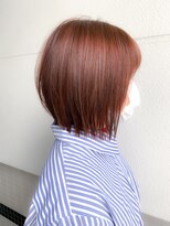 アルコ 三軒茶屋(alco)&nbsp;伸ばしかけボブ　切りっぱなし　オレンジ